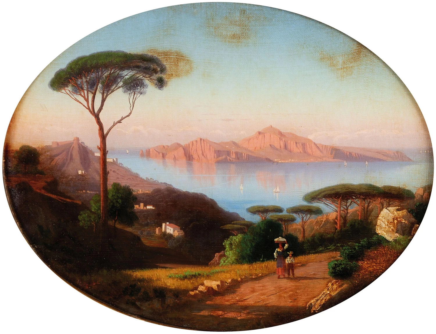Veduta di Capri da Maiori - attribuito